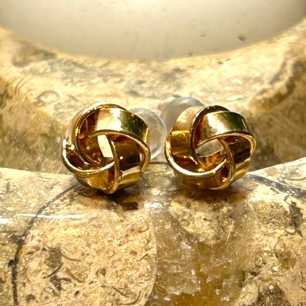 Gold Knot Earrings Bridesmaid Wedding Bride Gold-Tone NWT Gift
